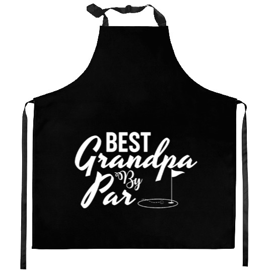 Best Grandpa By Par Father's Day Golf Grandad Golf Kitchen Aprons