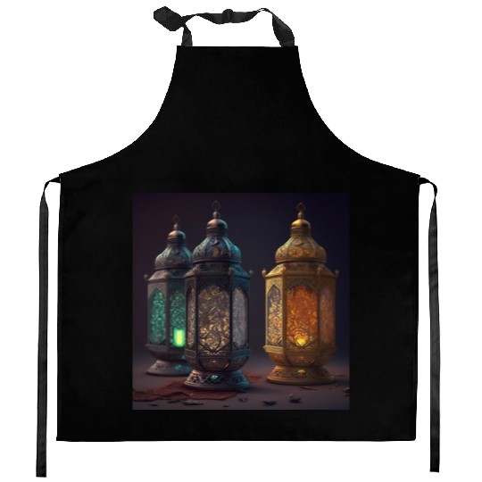 Ramadan lanterns Kitchen Aprons