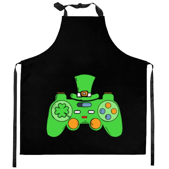 Video Game Gaming St Patricks Day Gamer Kitchen Aprons
