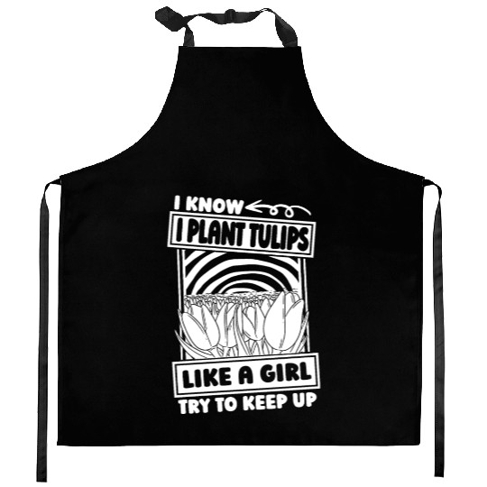 Tulip Gardening Funny Kitchen Aprons