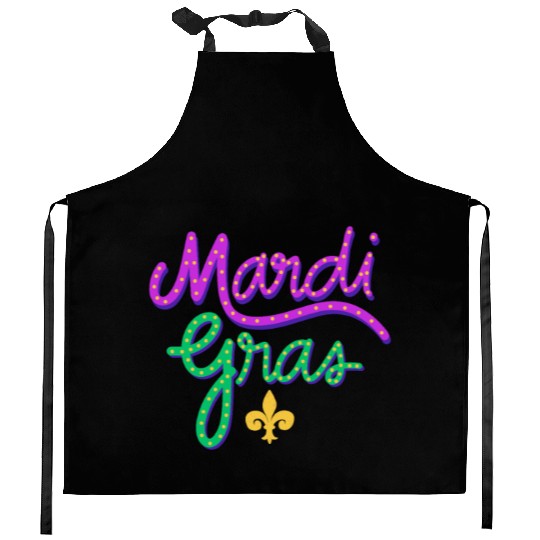 Mardi Gras Carnival Fiesta Party Louisiana New Orl Kitchen Aprons