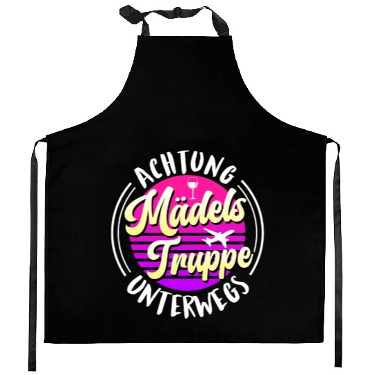 Warning girls trip in progress Spring Break Kitchen Aprons
