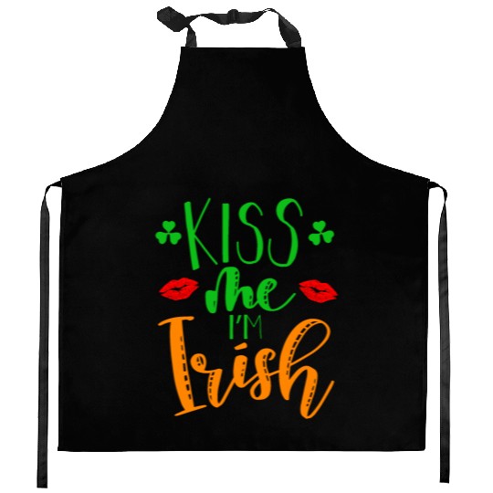 Kiss me Im Irish on Paddy Day Kitchen Aprons