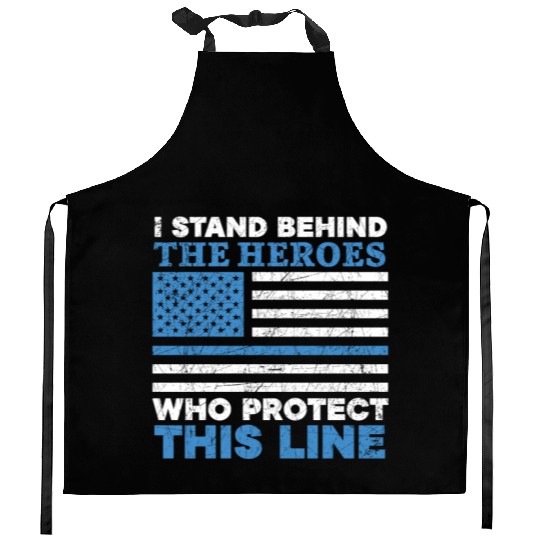 Military Police Officer Law Enforcement USA Flag Kitchen Aprons