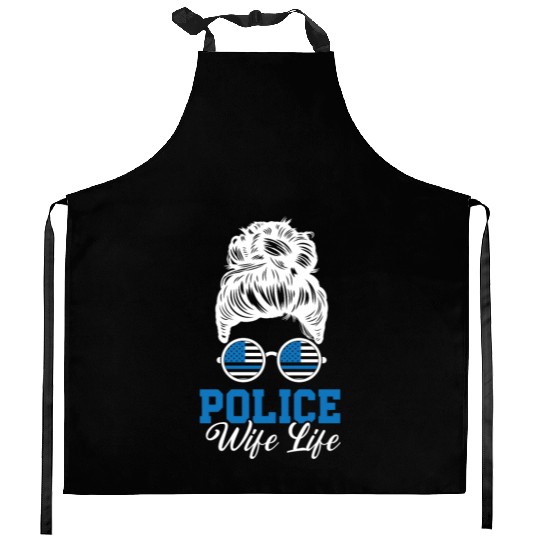 Police Wife Life Cop Law Enforcement Officer Kitchen Aprons