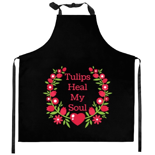 Tulip Gardening Hearts Kitchen Aprons