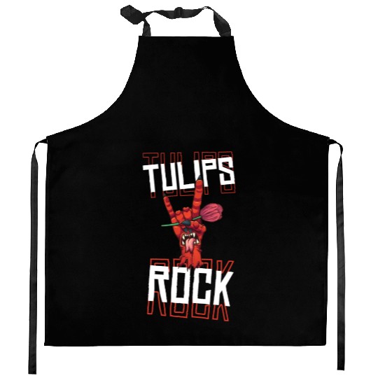 Tulip Gardening Hand Kitchen Aprons
