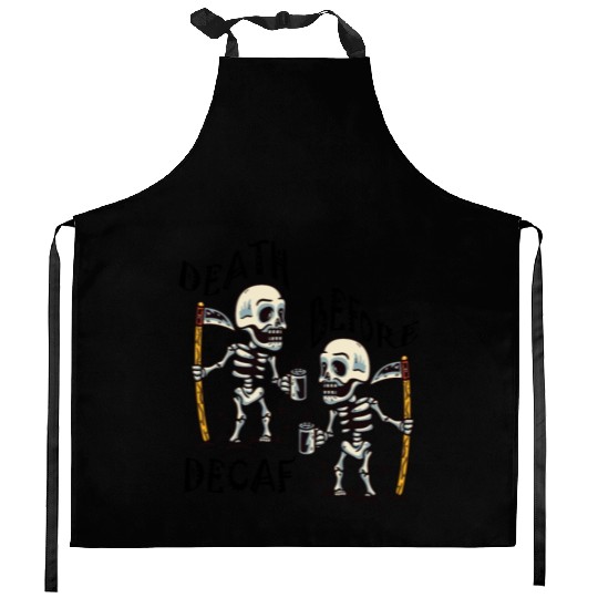 Death Before Decaf Cool Kitchen Aprons