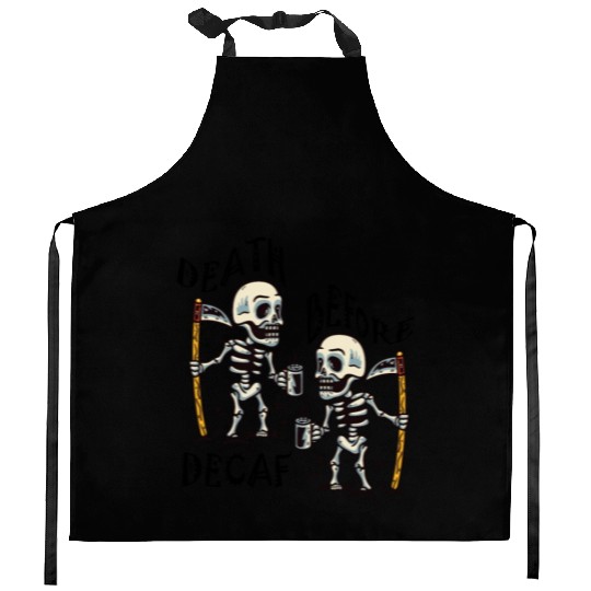 Death Before Decaf Cool Kitchen Aprons