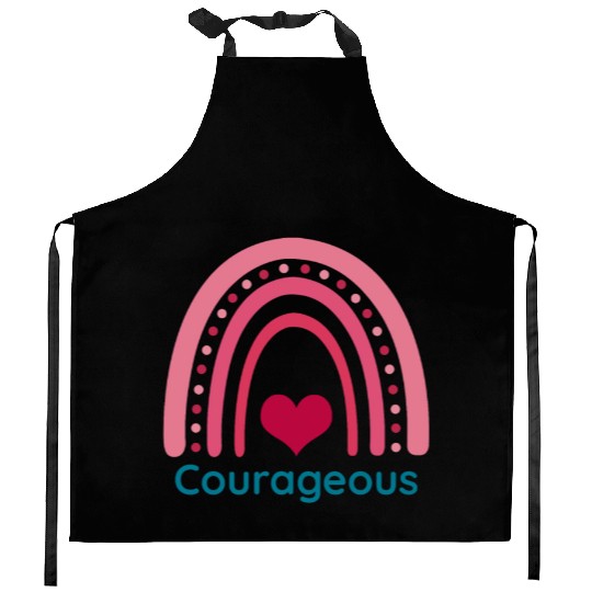 Courageous Viva Magenta Boho Rainbow Kitchen Aprons