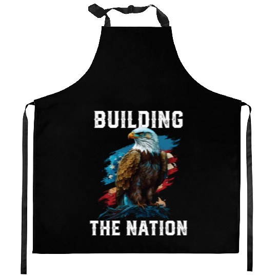 Building the Nation American Bald Eagle America Kitchen Aprons
