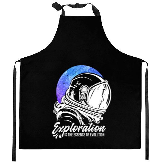 Amusing Explorations Of Cheerful Astronauts Quote Kitchen Aprons