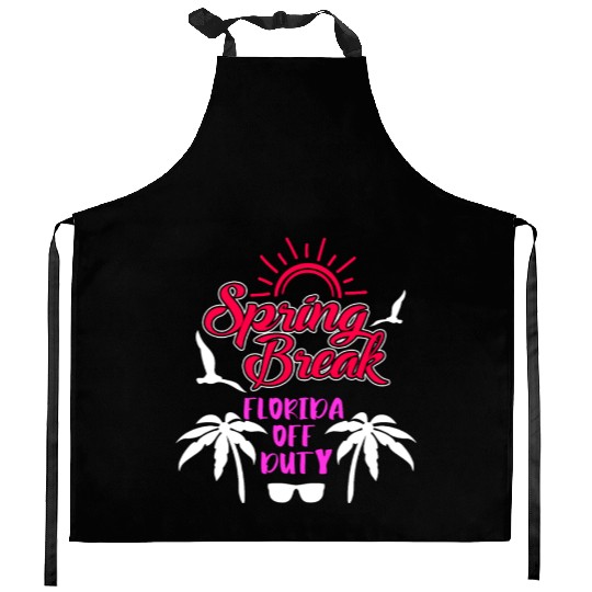 Spring Break Florida off duty holiday Spring Break Kitchen Aprons