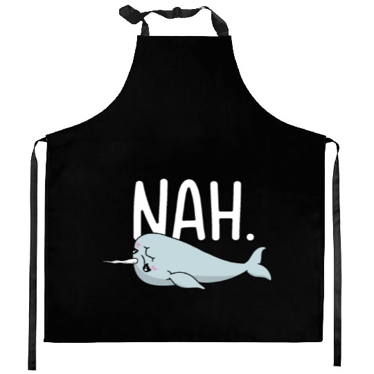 Procrastinating Narwhal Lover Aquatic Animals Kitchen Aprons