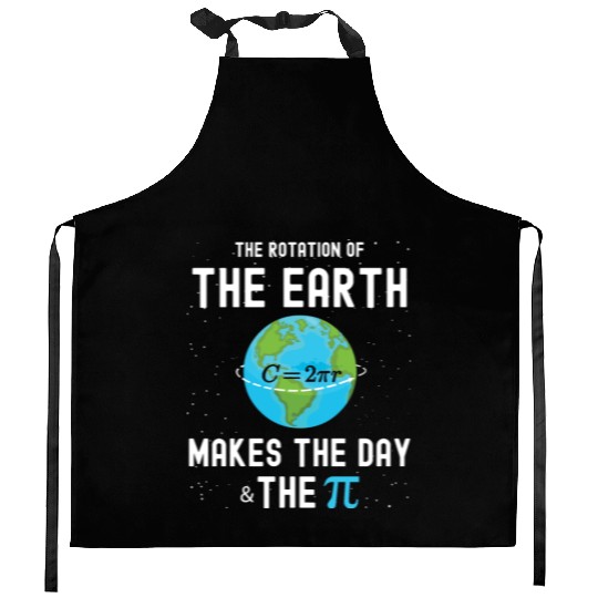 Earth day and Pi day gift for math teachers 2023 Kitchen Aprons
