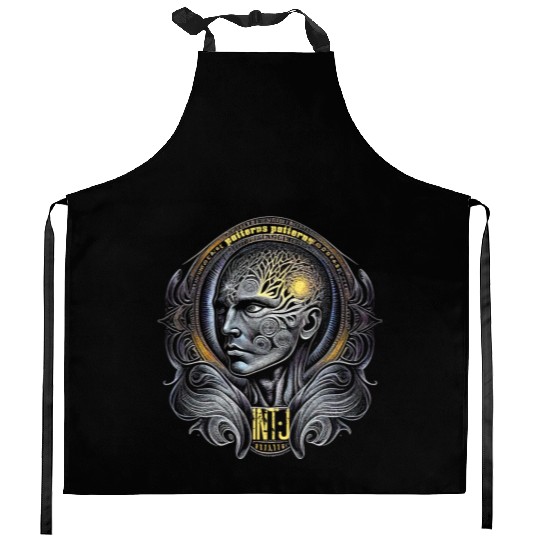 INTJ Kitchen Aprons showing the mind storm, patterns patt