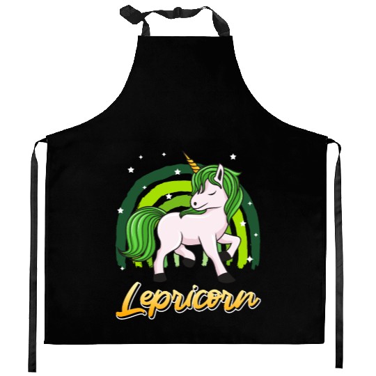 Lepricorn St. Patrick's Day Unicorn Women Kitchen Aprons