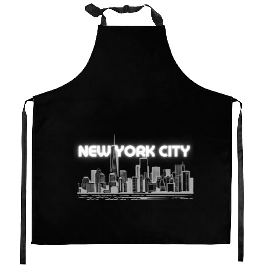 New York City Kitchen Aprons NYC Skyline City Lovers Kitchen Aprons
