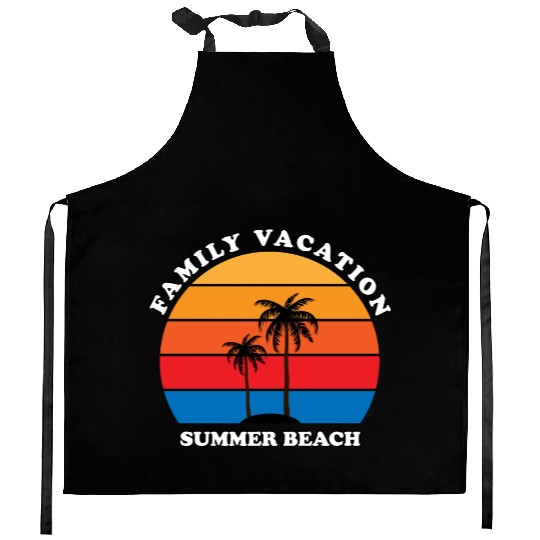 Family Vacation Summer Beach Kitchen Aprons
