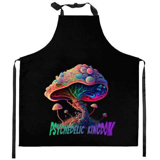 Psychedelic Mushroom Kitchen Aprons
