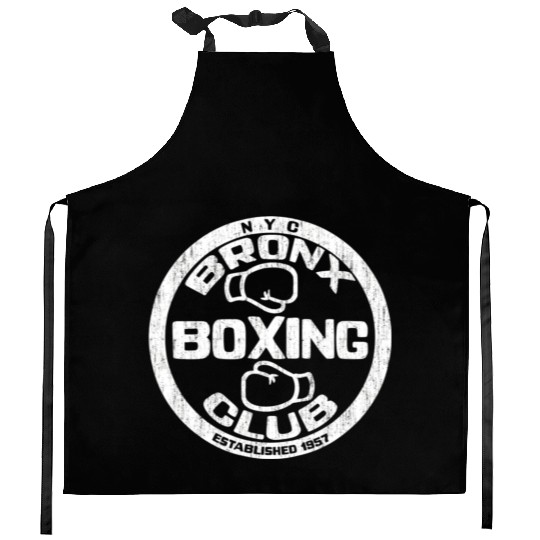 Bronx Boxing Club Squared Circle Distressed Kitchen Aprons