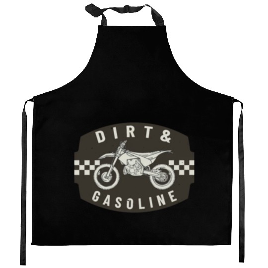 Dirt & Gasoline Cross Bike Motorsport Kitchen Aprons