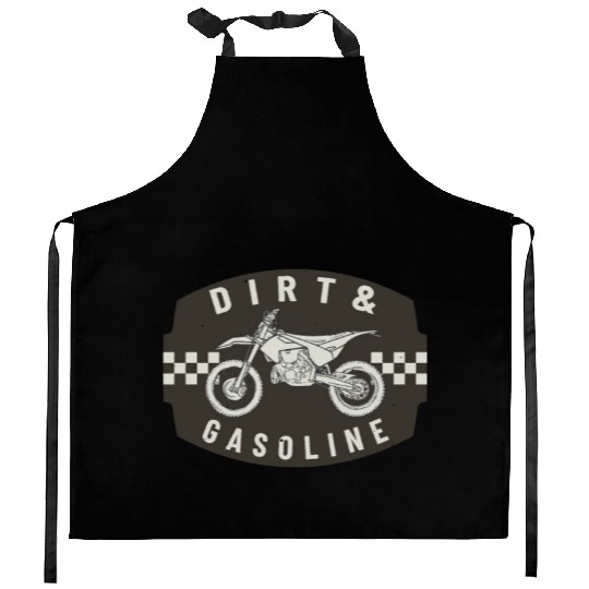 Dirt & Gasoline Cross Bike Motorsport Kitchen Aprons