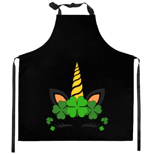 Lucky Unicorn, Magical St Patricks day, St Paddy C Kitchen Aprons