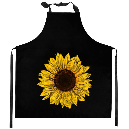 Sunflower garden Kitchen Aprons