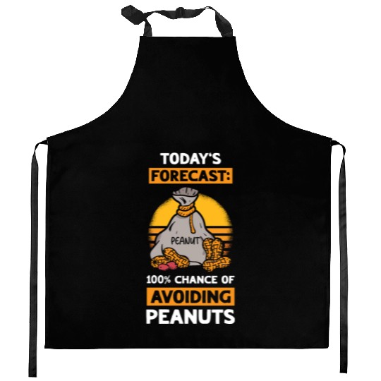 Today's Forecast 100% Chance Of Avoiding Peanuts Kitchen Aprons