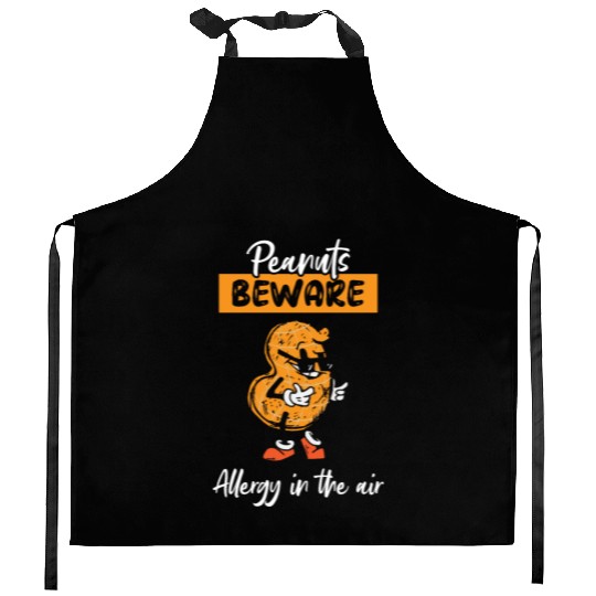 Peanuts Beware Allergy In The Air Peanut Allergic Kitchen Aprons