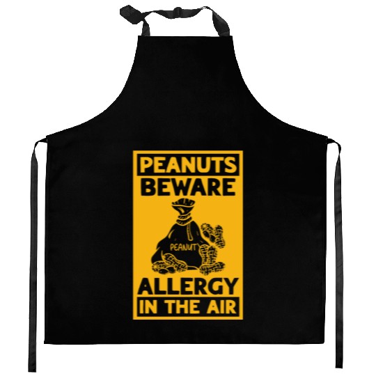 Peanuts Beware Allergy In The Air Peanut Allergic Kitchen Aprons