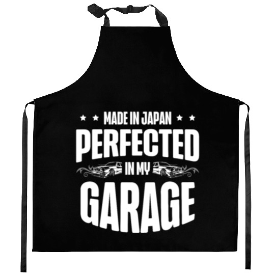 Perfected In My Garage Car Motorcycle Motorsport Kitchen Aprons