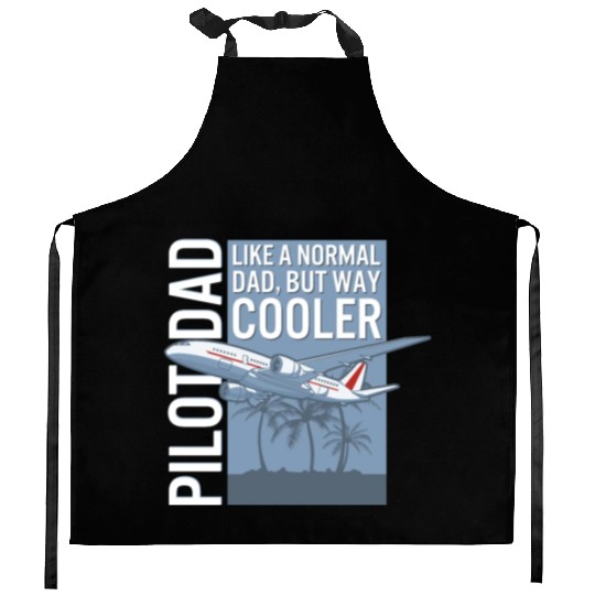 Commercial Jet Airliner Airplane Funny Fathers Kitchen Aprons