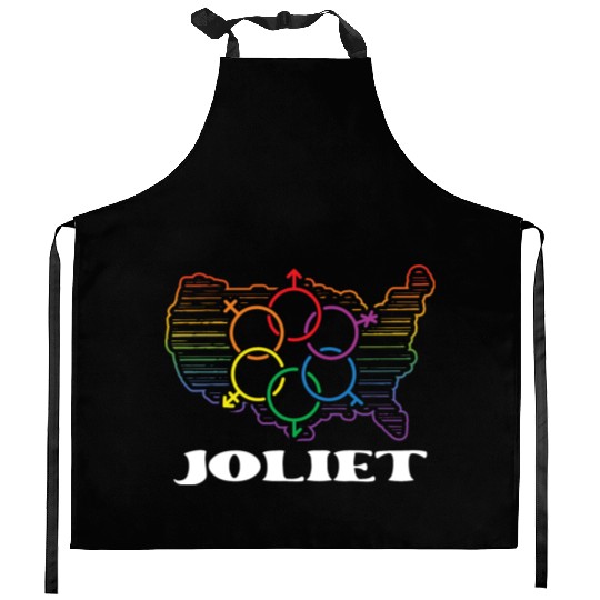 Joliet Pride Month Pride Flag LGBT Community LGBTQ Kitchen Aprons