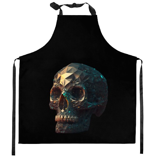 crystal skull Kitchen Aprons