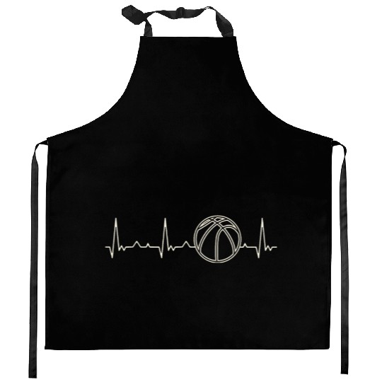 Basketball. Heart. Love. EKG. Pulse. Beat. Kitchen Aprons