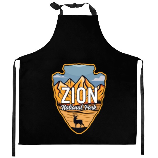 Zion US National Park Arrowhead Deer Mountains Kitchen Aprons