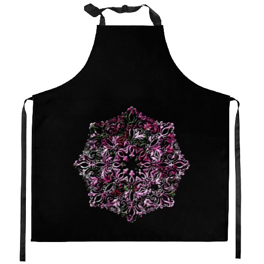 Mandala Yoga Zen Flowers Floral Kitchen Aprons