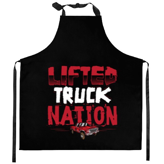 Lifted Truck Nation Pickup Truck Square Body Truck Kitchen Aprons