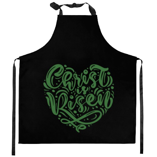 He Is Risen Christian Easter Kitchen Aprons