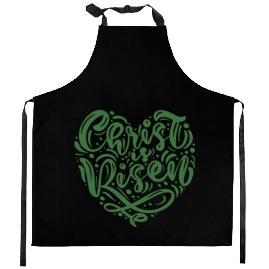 He Is Risen Christian Easter Kitchen Aprons