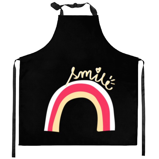 Rainbow, Smile, Positive Quote Kitchen Aprons