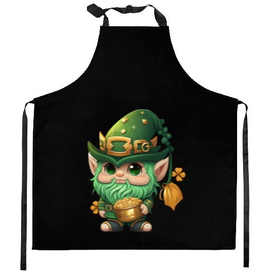 St. Patrick's Day Elf Saint Patricks Day Outfit Kitchen Aprons