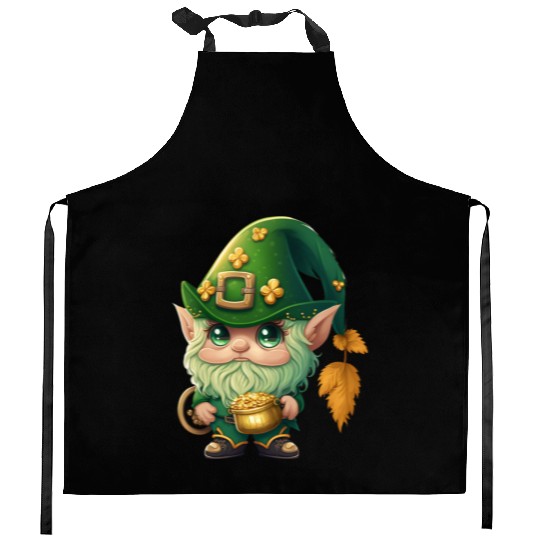 St. Patrick's Day Elf Saint Patricks Day Outfit Kitchen Aprons