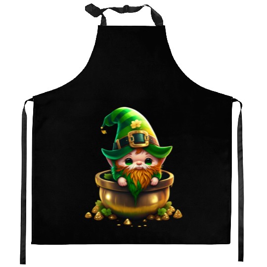 St. Patrick's Day Elf Saint Patricks Day Outfit Kitchen Aprons