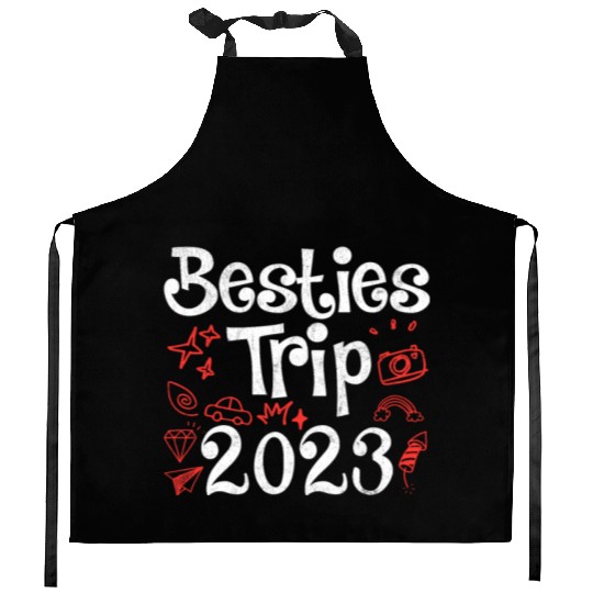 Besties Trip 2023 Summer Vacation Spring Break Kitchen Aprons