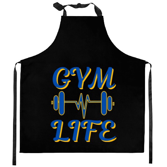 Gym Life Fitness Life Kitchen Aprons