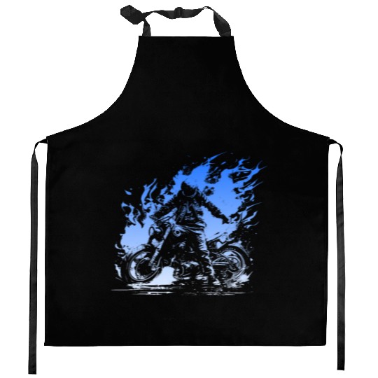 Motorcycle Passion gazoline In The Veins Kitchen Aprons