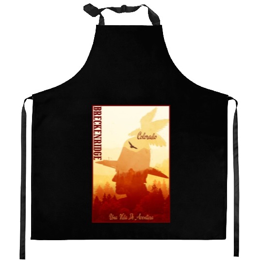 Breckenridge Colorado wild west town Kitchen Aprons